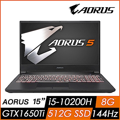 技嘉 AORUS 5 MB 電競筆電 (i5-10200H/GTX1650Ti/144Hz/