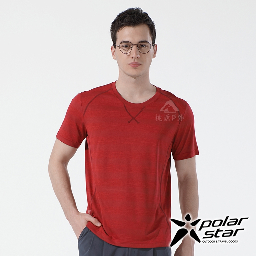 PolarStar 中性 吸排圓領上衣『紅』P20113