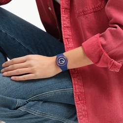 Swatch Gent 原創系列手錶 SWATCH BLUE TO BASICS 迴圈藍 (34mm) 男錶 女錶