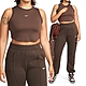 Nike NSW ESSNTL RIB CRP TANK 女 咖啡色 削肩 短版 LOGO 背心 FB8280-237 product thumbnail 1