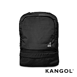 KANGOL 韓國石匠系列-墨色經典款防潑水男女休閒機能後