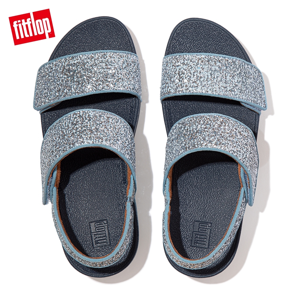 FitFlop】MINA GLITTER MIX BACK-STRAP SANDALS後帶涼鞋-女(瓷藍色