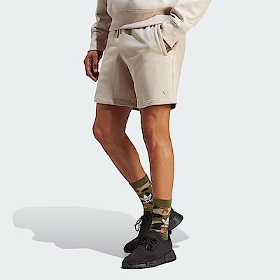 Adidas P ESS Short FT [IM2120] 男 短褲 國際版 運動 休閒 棉褲 簡約 舒適 百搭 米