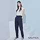 Nautica女裝 雙活褶直筒休閒長褲-灰 product thumbnail 1