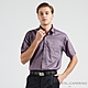 【ROBERTA諾貝達】 商務襯衫 印度素材 純棉修身版 紳士嚴選短袖襯衫 紫 product thumbnail 2