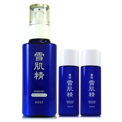 *KOSE高絲 雪肌精乳液140ml(極潤型)-贈雪肌精化妝水33ml*2/雪肌精乳液33ml*2-任選/正統公司貨