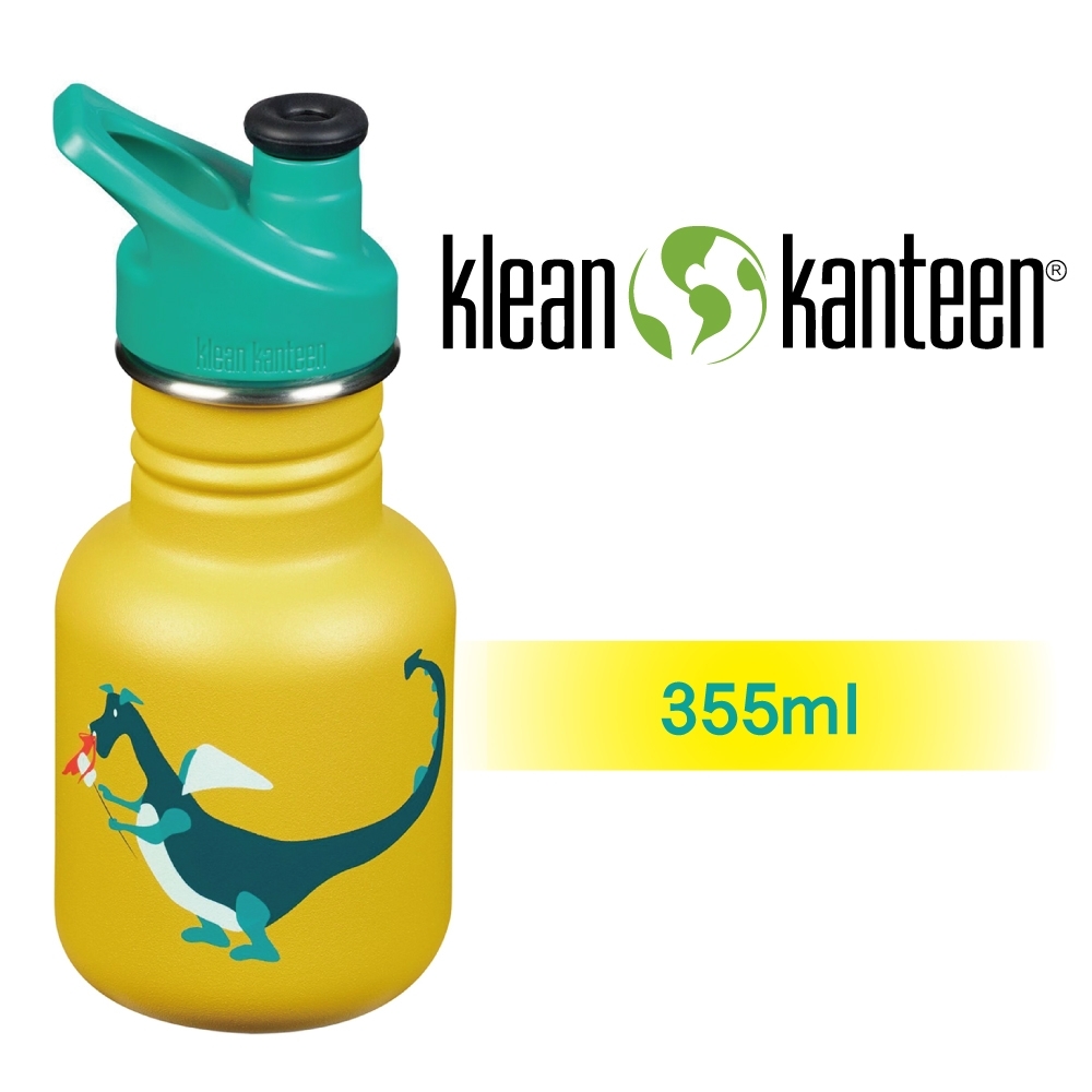 美國Klean Kanteen 幼童窄口不鏽鋼經典水瓶-355ml-小惡龍