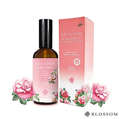 BLOSSOM玫瑰植萃曲線緊緻修護美體按摩油(100ML/瓶)