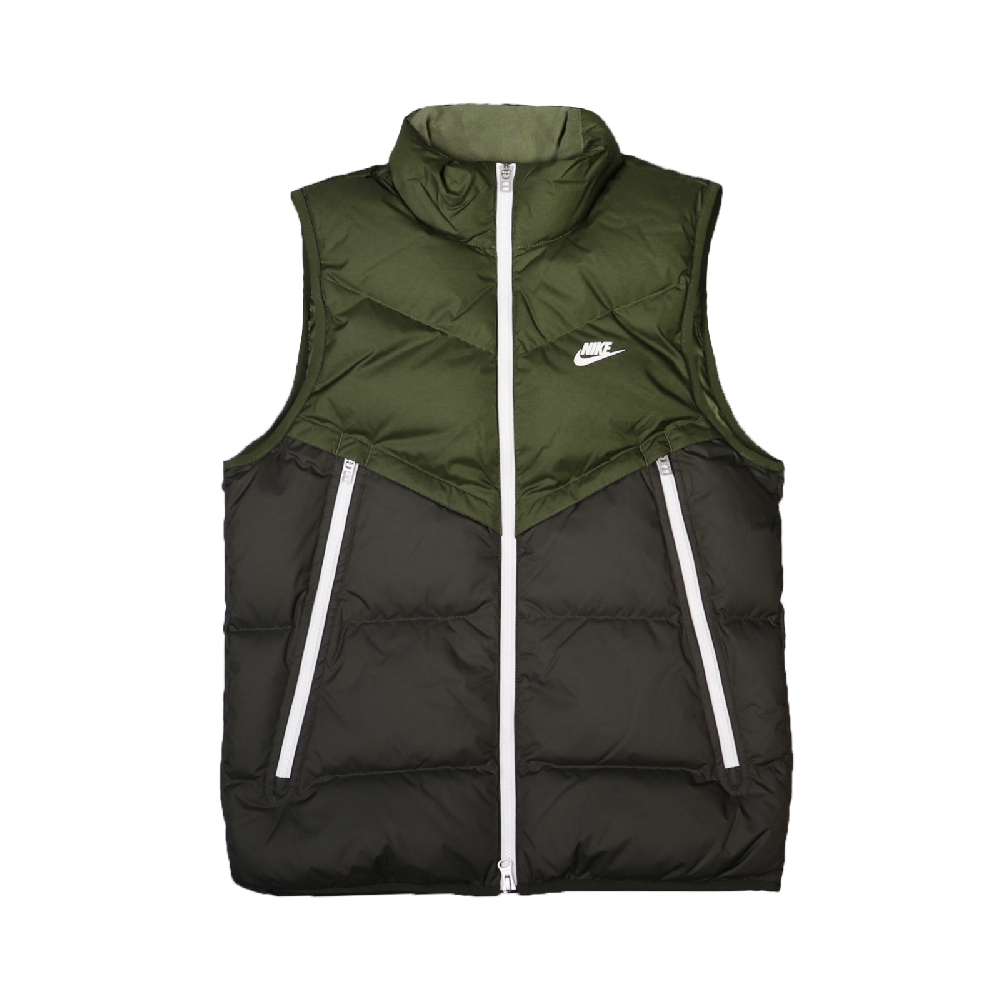 Nike 背心 Windrunner Vest 男款 NSW 運動休閒 羽絨 保暖 秋冬款 綠 白 黑 DD6818-326