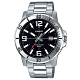 CASIO 簡約時刻潛水風格指針不鏽鋼錶-(MTP-VD01D-1B)-黑/45mm product thumbnail 1