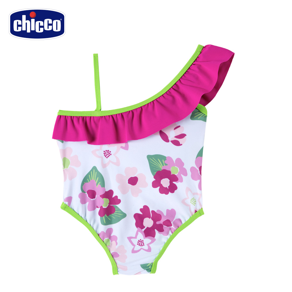 chicco-海洋假期-斜肩連身泳裝-花朵