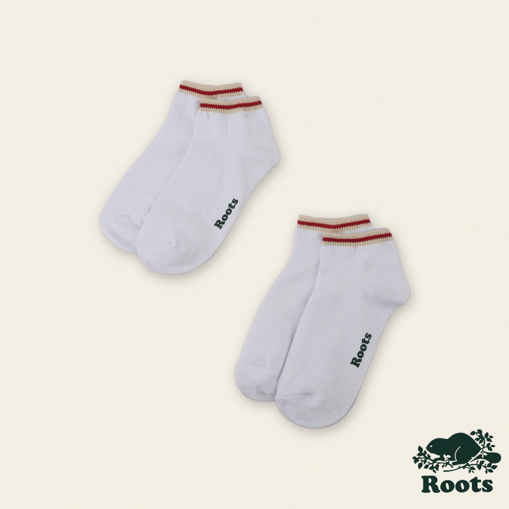 Roots 配件- COTTON CABIN 船襪(2入組)-白色