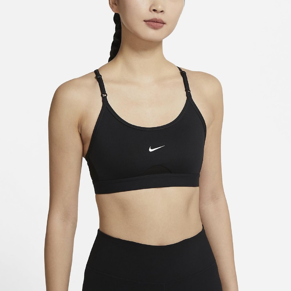 Nike 運動內衣 INDY Training Bra 女款 輕度支撐 瑜珈 健身 重訓 背心 基本款 黑 白 CZ4463010