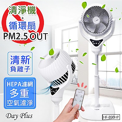 Day Plus HEPA級DC空氣清淨機+循環扇(HF-B90HP)淨化PM2.5