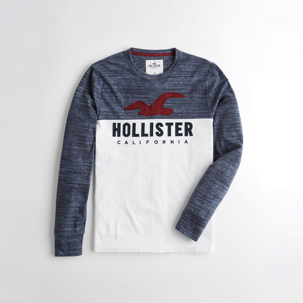 Hollister HCO  長袖 T恤 白 1097