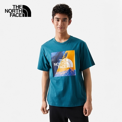 The North Face M S/S CLIMBING GRAPHIC TEE - AP 男 短袖上衣-藍綠-NF0A81MZEFS