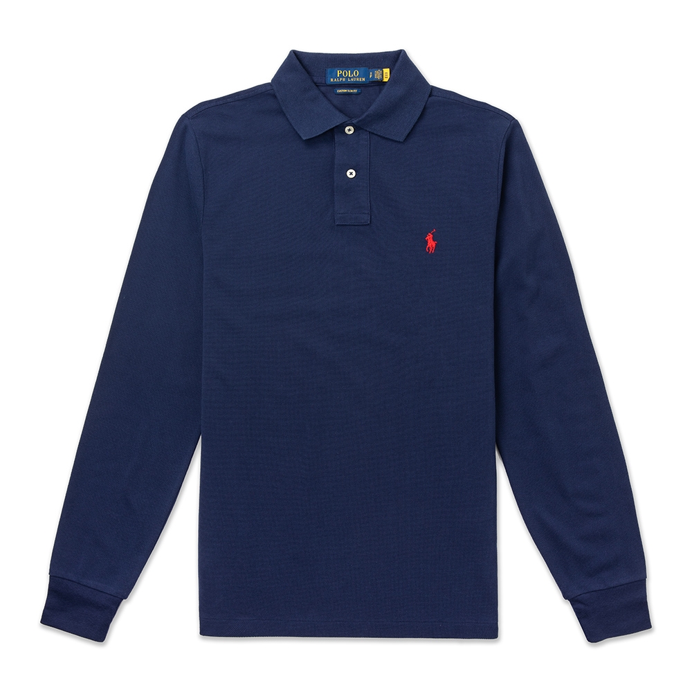 Polo Ralph Lauren 年度熱銷刺繡小馬長袖POLO衫(CUSTOM SLIM FIT