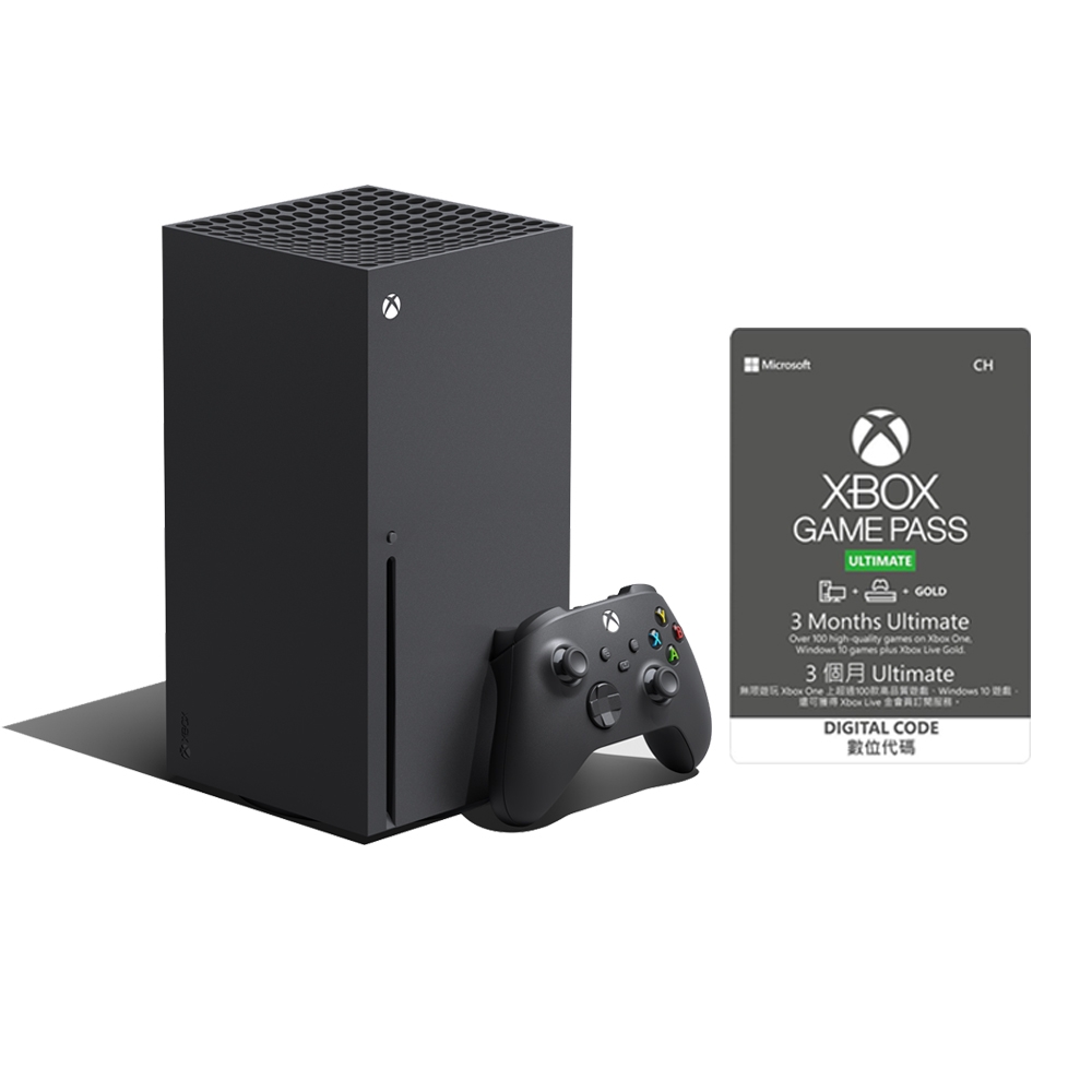 微軟Xbox Series X 1TB遊戲主機+Game pass Ultimate 3個月(同捆組