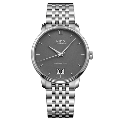 MIDO美度 官方授權 BARONCELLI永恆系列 大日期窗機械腕錶 母親節 禮物 40mm/ M0274261108800