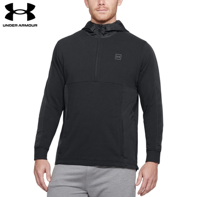 【UNDER ARMOUR】UA 男 CG Thrdbrn Terry連帽厚棉T 黑