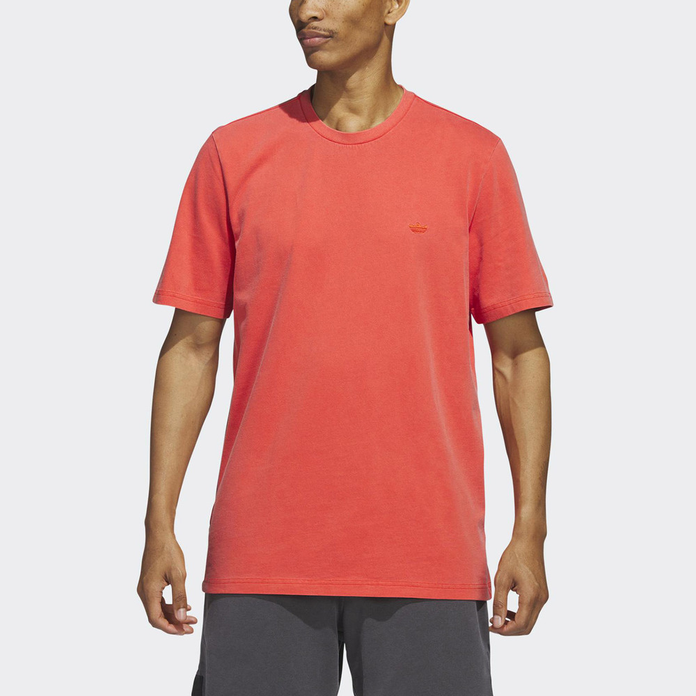 Adidas SHMOO FTHR Tee [HS3025] 男 短袖 上衣 T恤 亞洲版 滑板 聯名 休閒 棉質 橘紅