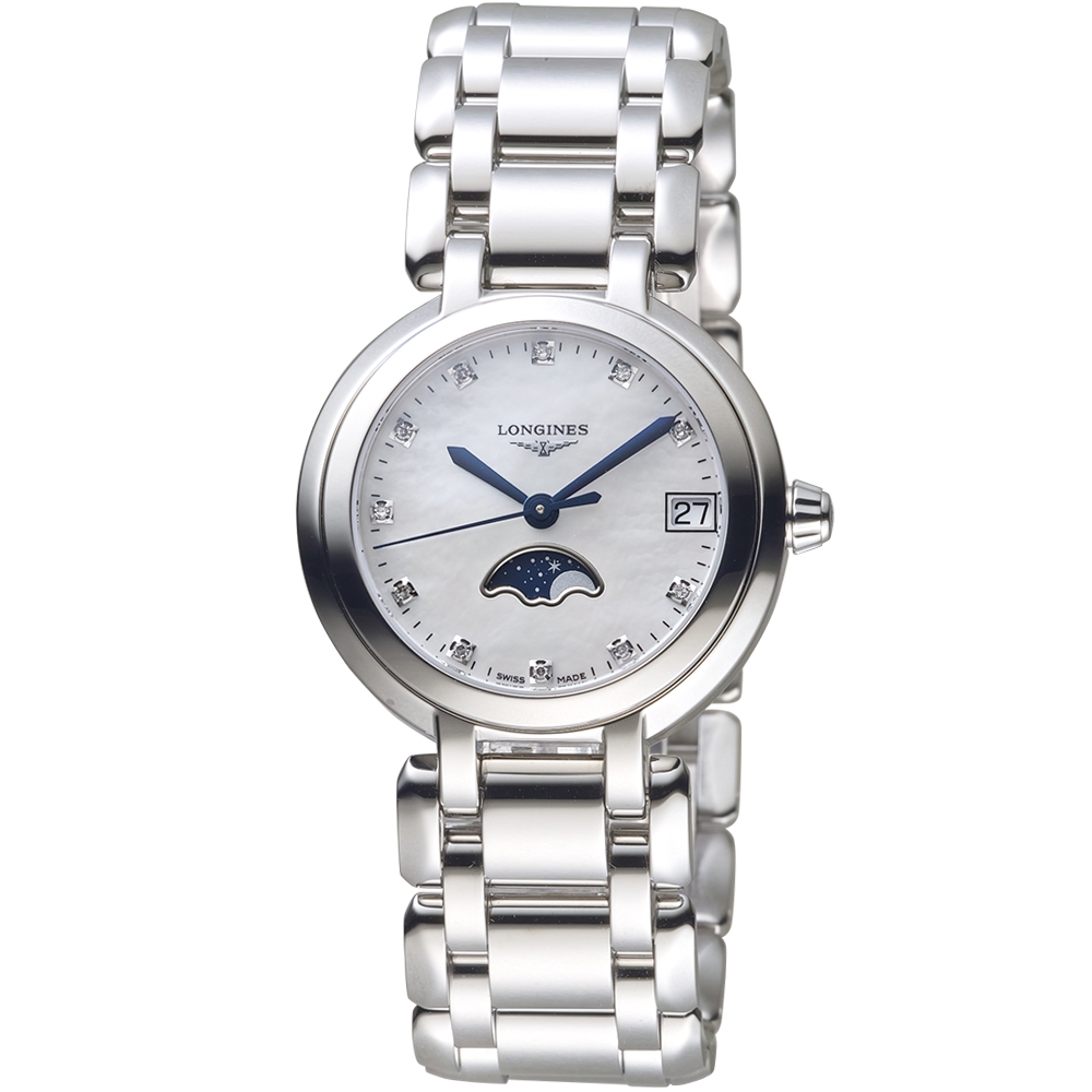 LONGINES 浪琴 PrimaLuna 新月真鑽月相女錶(L81154876)31mm