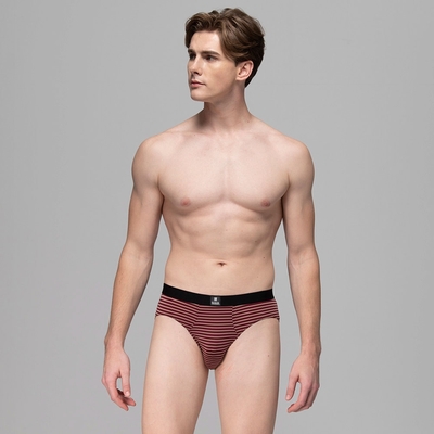 DADADO-黑標系列 M-LL貼身三角男內褲(紅色條紋) 超細纖維