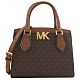 MICHAEL KORS MOTT經典PVC雙層兩用手提包(咖/深咖) product thumbnail 1