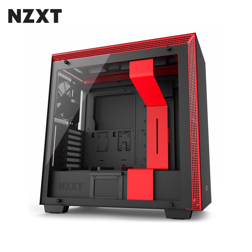 NZXT恩傑 H700 MID-TOWER CASE 電腦機殼/鋼化側透玻璃-黑紅