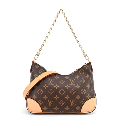 Louis Vuitton Boulogne經典 Monogram帆布牛角肩背/斜背包(米色)M45832