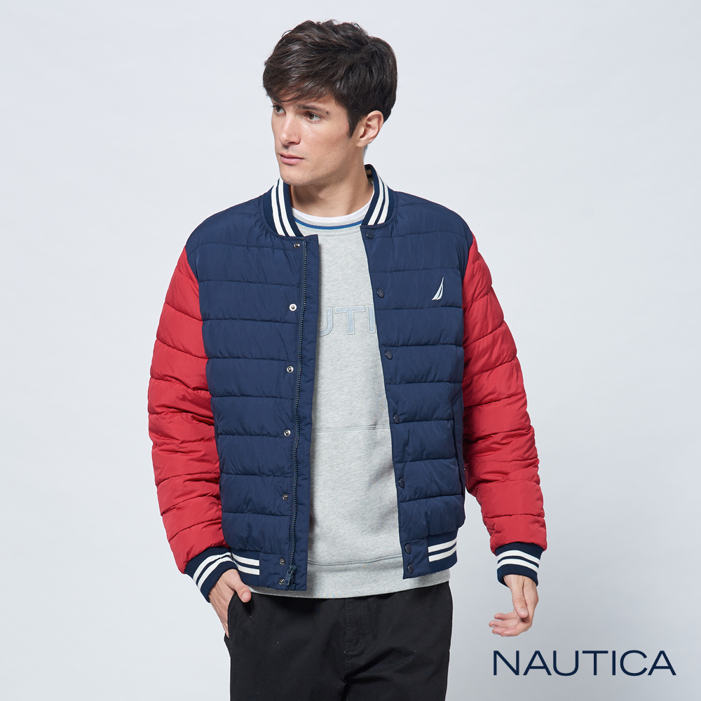 Nautica型男恆溫保暖科技羽絨運動風外套-深藍