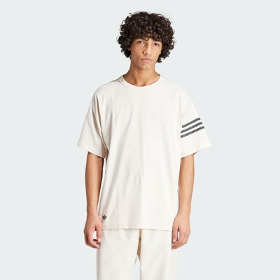 ADIDAS NEUCLASSIC TEE 三葉草 男短袖上衣-米白-IV5354