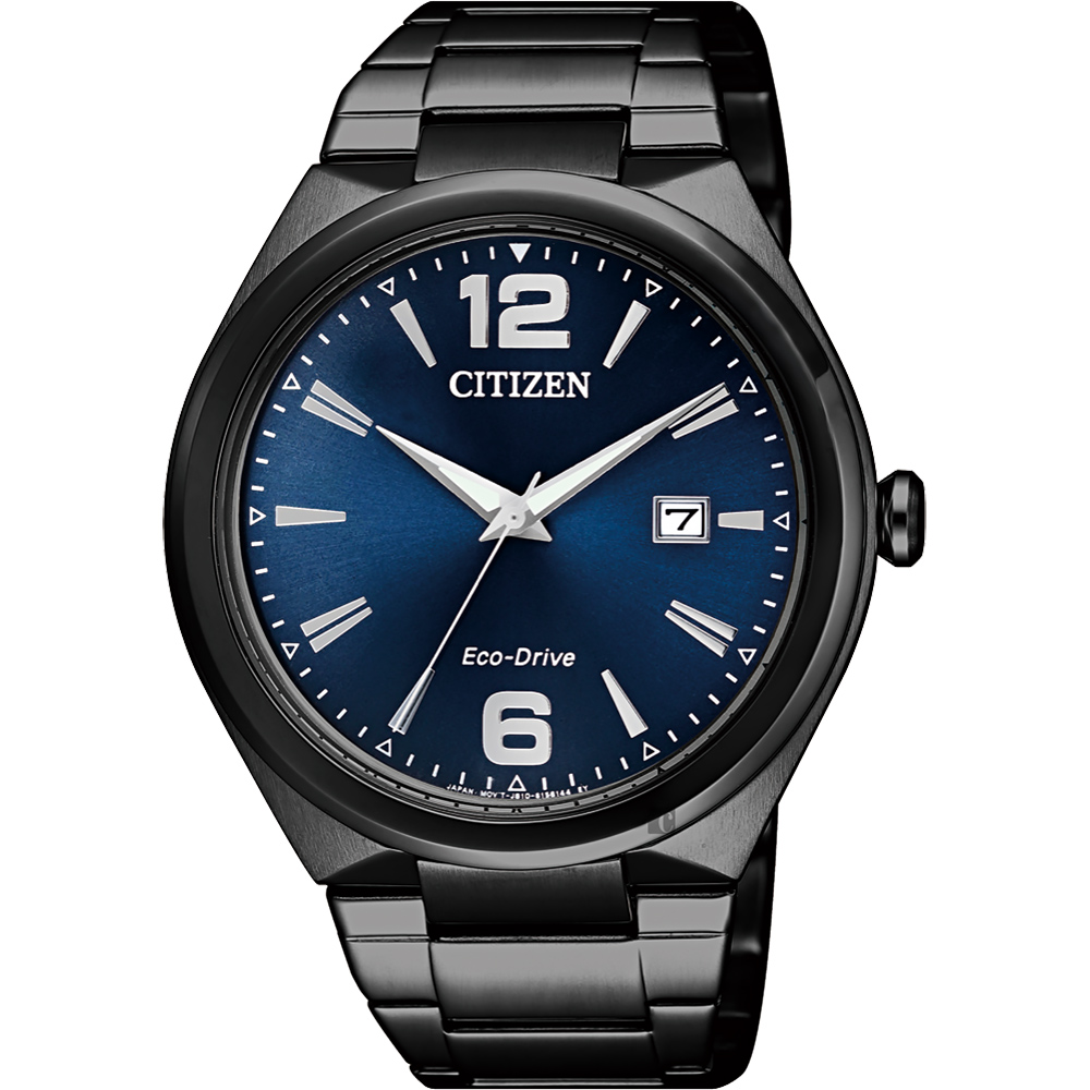CITIZEN 星辰 光動能簡約手錶(AW1375-58L)-藍x黑/41mm