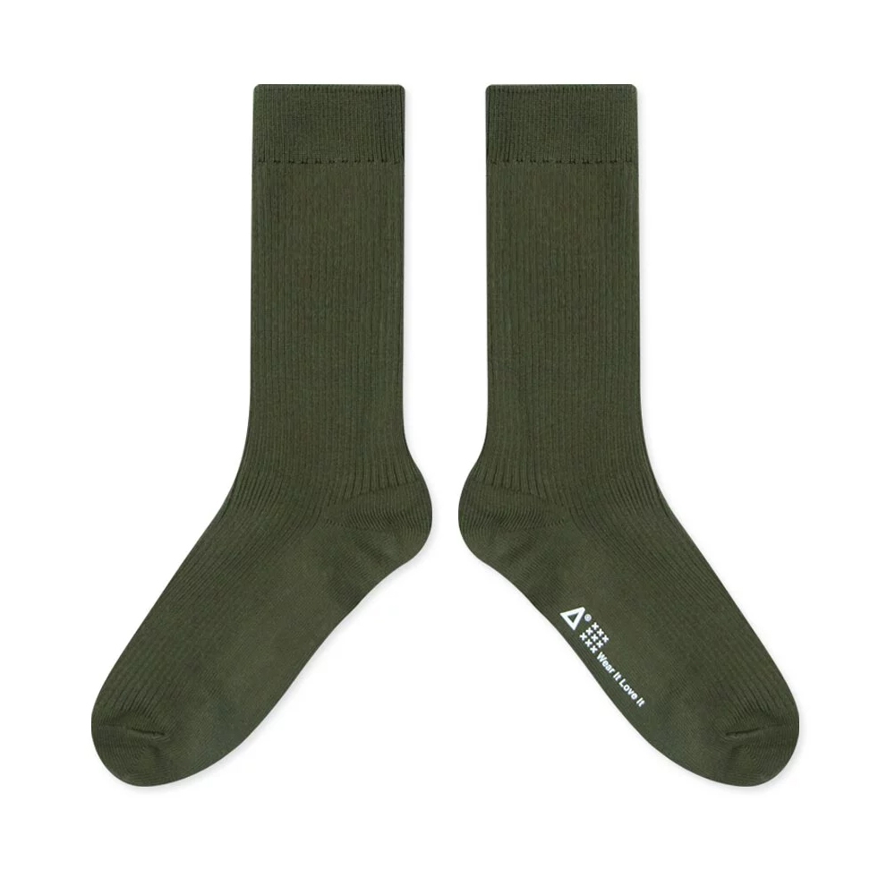 WARX除臭襪 薄款素色高筒襪-橄欖綠
