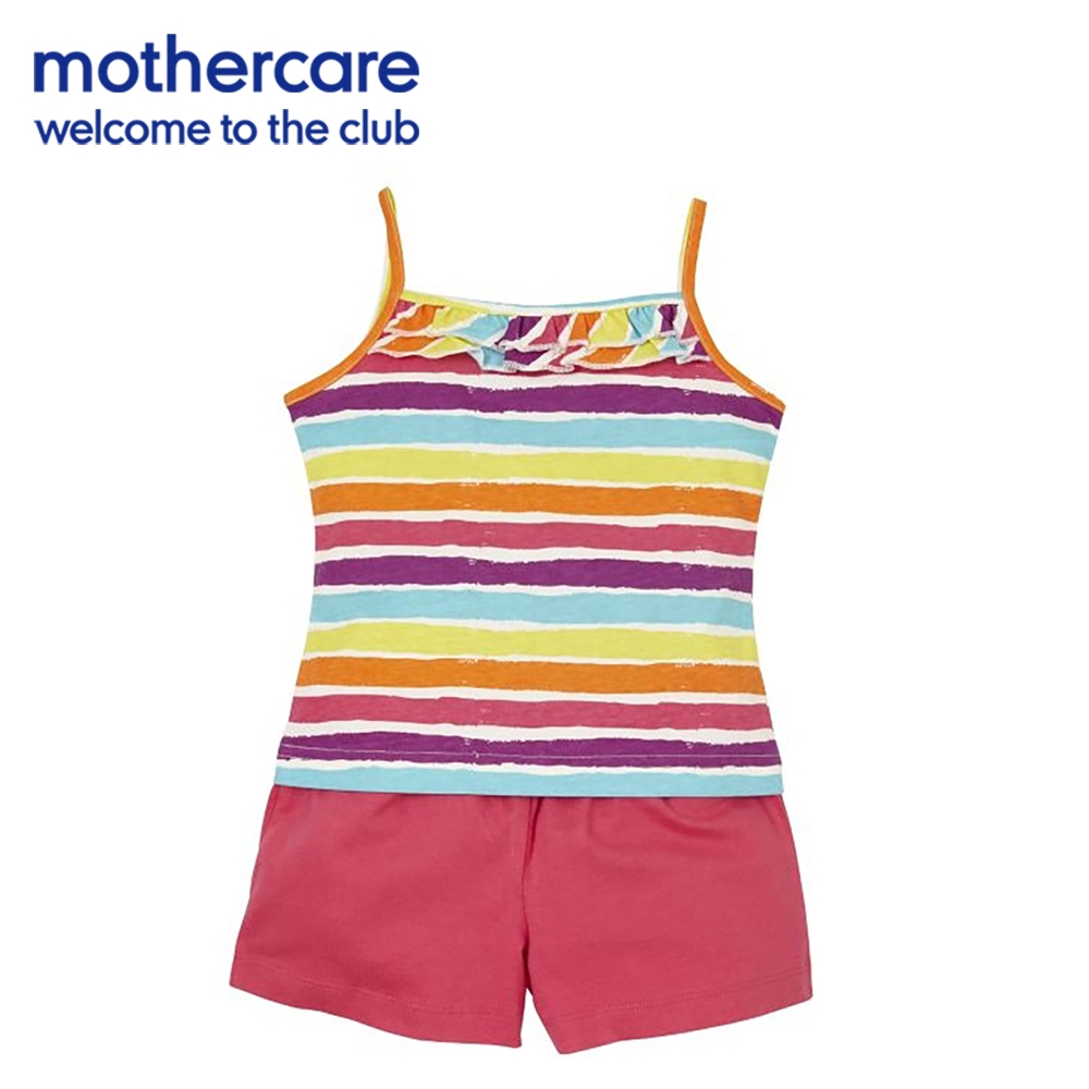 mothercare 專櫃童裝 彩色條紋背心+短褲 (4-8歲)
