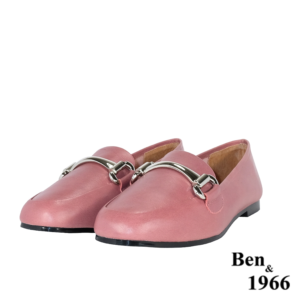 Ben&1966高級頭層牛皮流行樂福鞋-藕紫(188283)
