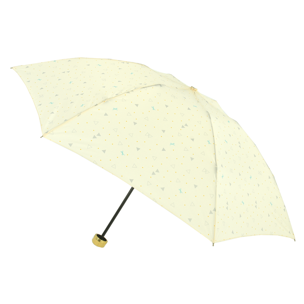 2mm 清漾幾何 晴雨兩用抗UV輕量手開傘 (黃色幾何)