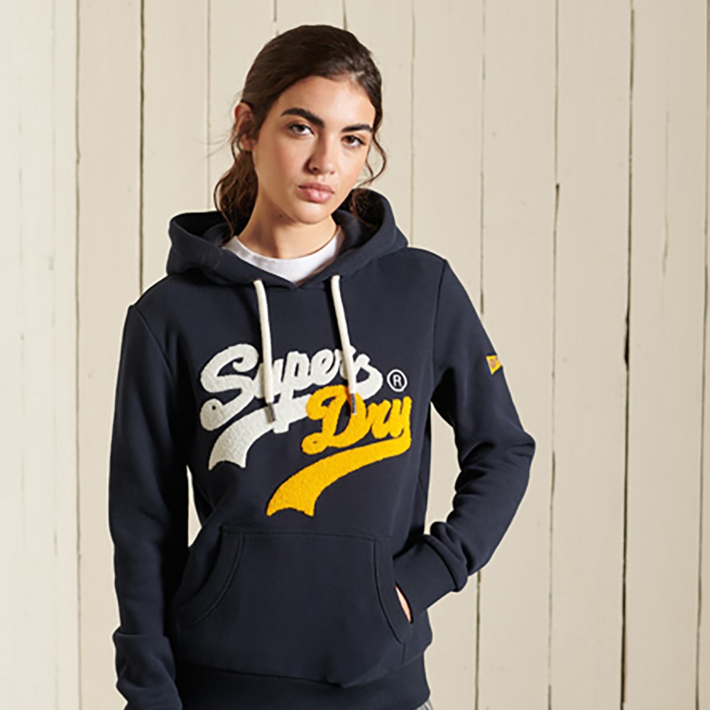 SUPERDRY 女裝 帽Tee VL SOURCE 海軍藍