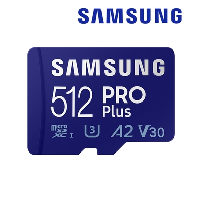 SAMSUNG 三星PRO Plus microSDXC UHS-I U3 A2 V30 512GB記憶卡 公司貨 (MB-MD512KA)