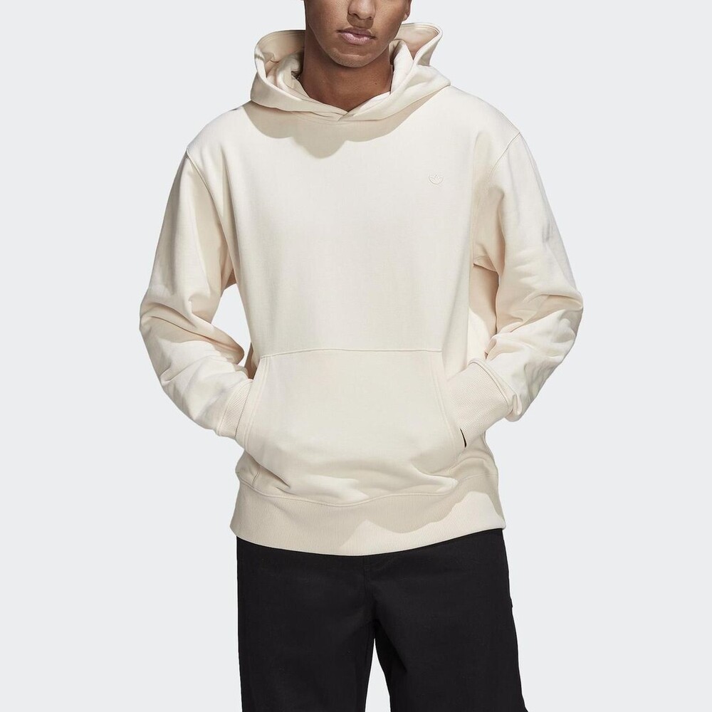 Adidas C Hoodie Ft [HK2936] 男 連帽上衣 帽T 運動 休閒 舒適 重磅 寬鬆 國際版 米