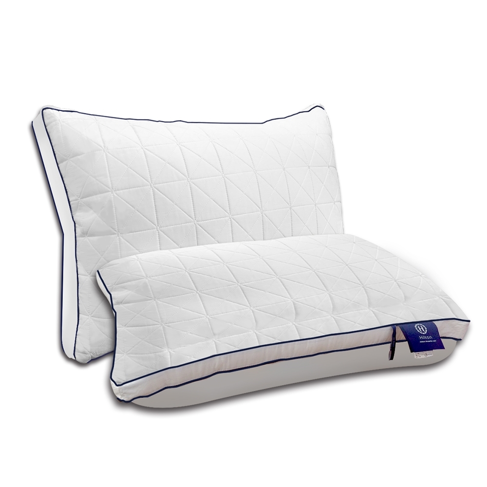 【Hilton 希爾頓】七星級極度舒適獨立筒乳膠枕/獨立筒枕/枕頭/防蟎枕 白色 1入