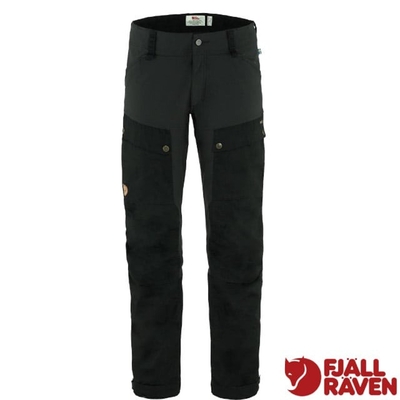 【Fjallraven 北極狐】男 Keb Trousers M 23 彈性耐磨登山健行長褲.多口袋工作褲_87176-550 黑