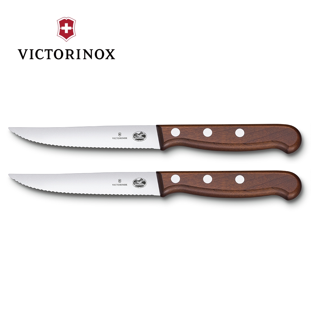 VICTORINOX 瑞士維氏 木製牛排刀(鋸齒)-楓木木柄