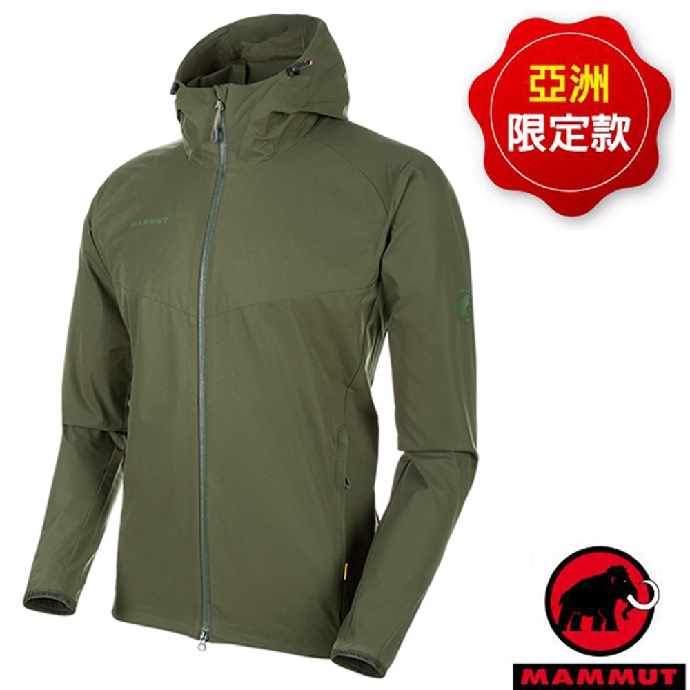 長毛象 亞洲限定 男款 GRANITE SO Hooded AF 輕量彈性軟殼連帽夾克.外套_綠鬣蜥