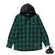 XLARGE  HOODED FLANNEL SHIRT格紋帽T-綠 product thumbnail 1