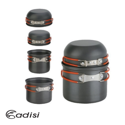 ADISI 雙柄鋁套鍋組 AC565006 | 2~3人適用(導熱佳,攜帶式,登山,露營)