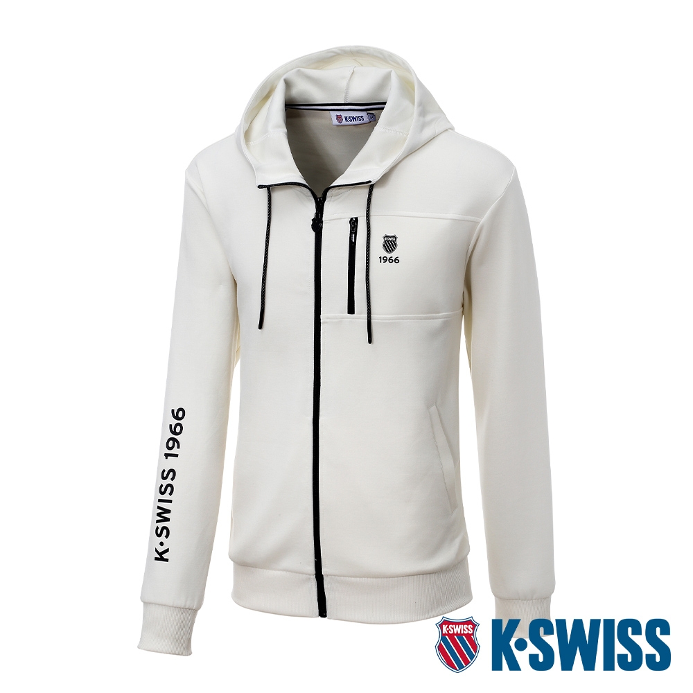 K-SWISS Hoodie Jacket連帽外套-女-米白