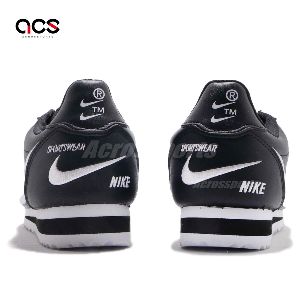 Nike Classic Cortez PREM 男女鞋經典款阿甘鞋情侶鞋穿搭皮革質感黑白