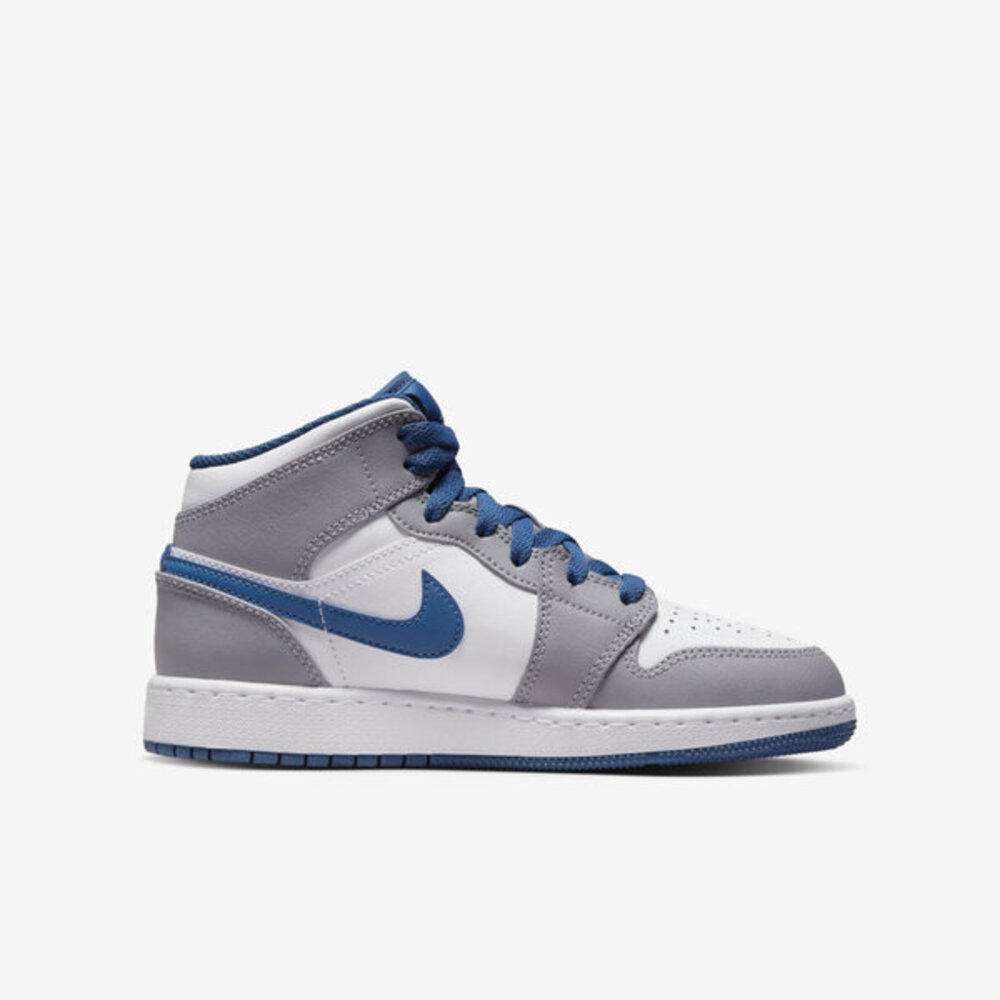 Nike Air Jordan 1 Mid GS [DQ8423-014] 大童休閒鞋運動喬丹中筒皮革灰