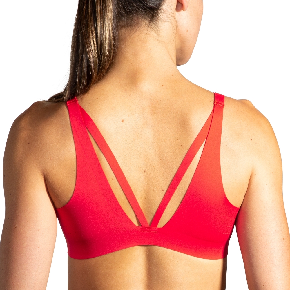 BROOKS 女Dare Strappy 線條款Sports Bra_紅銅(350087650)